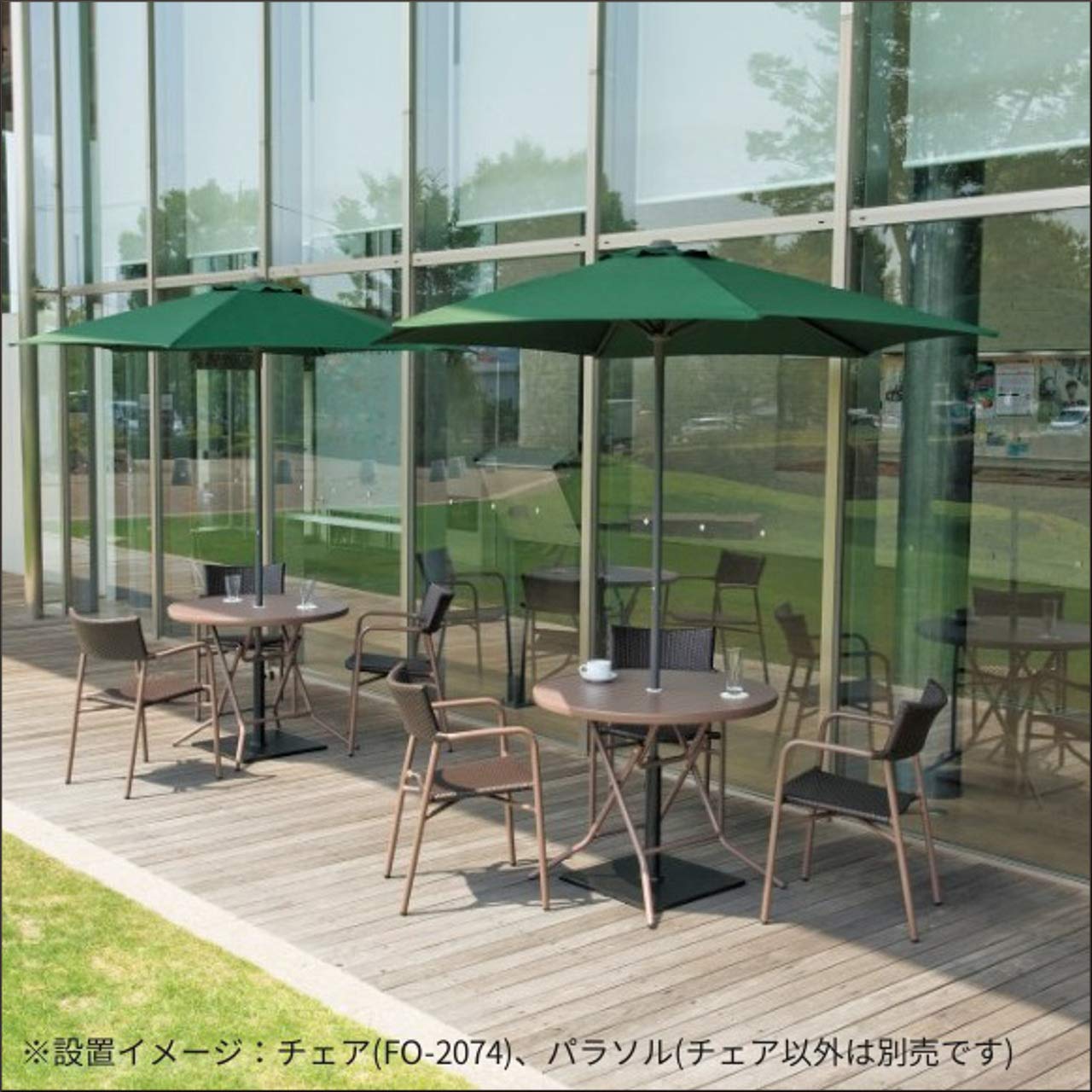 Amazon | アルミ ガーデンテーブル 折りたたみ パラソル穴 店舗